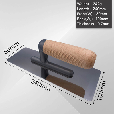 200 mm di acciaio inossidabile per intonacare la trota Maniglia di legno per prestazioni durature