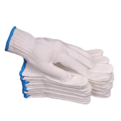 Guanti da lavoro a maglia per la sicurezza manuale in cotone bianco profondo con peso personalizzato