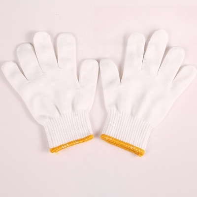 Guanti da lavoro a maglia per la sicurezza manuale in cotone bianco profondo con peso personalizzato