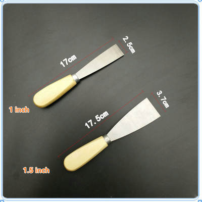 Colori personalizzati Lame in acciaio al carbonio Putty Knife Raschiatrice di vernice con maniglia in legno di faggio