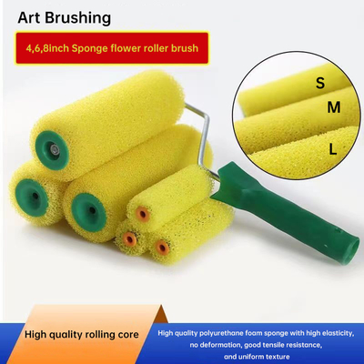 Supporto ODM 4&quot;6&quot;8&quot; Spugna trascinando massello Verniciatura di pareti Strumenti di verniciatura con texture di lino