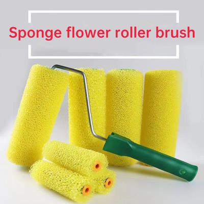 Set di spazzole a rulli di vernice in fibra chimica con maniglia di plastica verde DIY Grade 2024