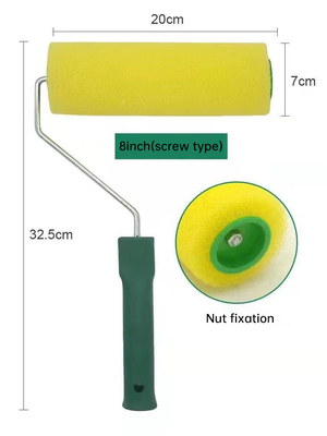 Pelle di plastica con maniglia in PP Professional Polyester Foam Paint Roller Brush per servizi di verniciatura