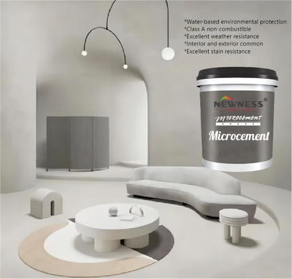 Rivestimento sottile Pittura di texture di stucco Pittura murale di stand con rivestimento di micro cemento lucido