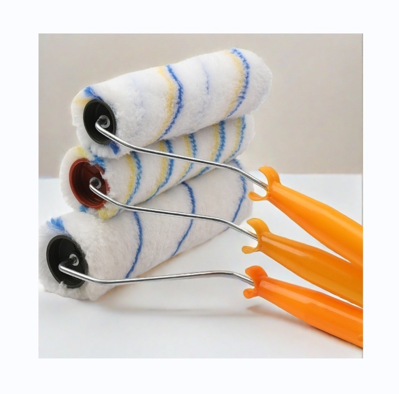 9 pollici di cotone materiale da spazzolamento rotolo di vernice decorativa con telaio a rilascio rapido