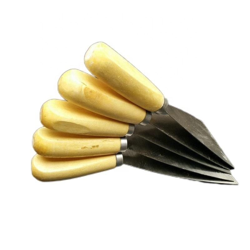 Colori personalizzati Lame in acciaio al carbonio Putty Knife Raschiatrice di vernice con maniglia in legno di faggio