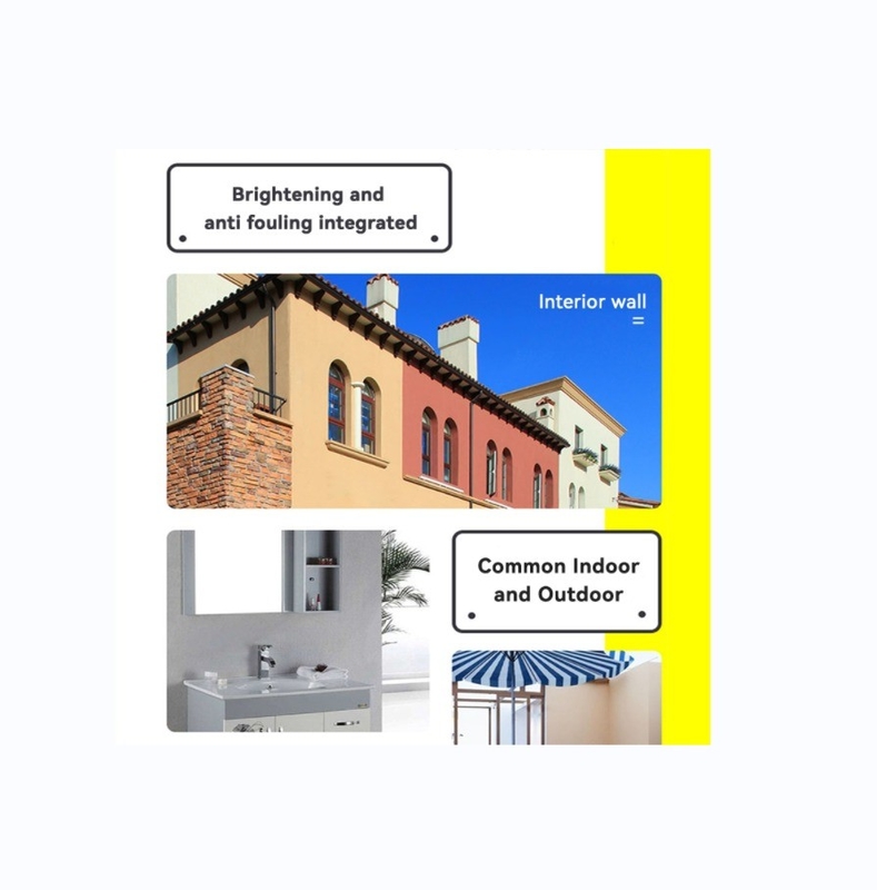 Rivestimento liquido Vernice acrilica Topcoat per alta copertura sulle pareti interne ed esterne