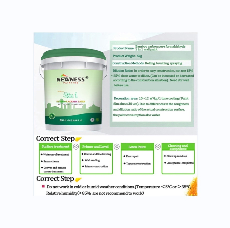 Vernice ad alta adesione per pareti decorative emulsione per interni NEWS Advanced Latex Acrylic