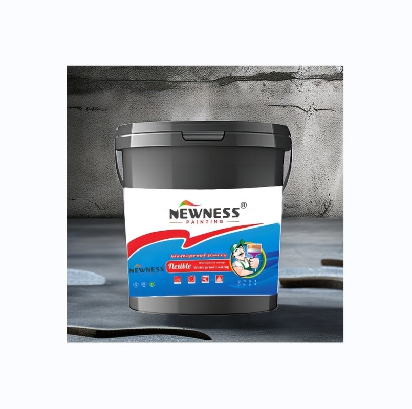 Metodo di applicazione del pennello Rivestimento impermeabile in gomma di silicone a contenuto solido del 65% per la superficie piatta del tetto in cemento